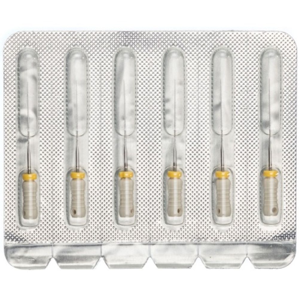 Pro-Endo H-Files №15 (25мм) (6шт.) Про-Эндо Аш-файлы, каналорасширители ручные