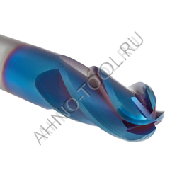 Фреза твердосплавная сферическая 10мм (L=75, l=20, хв=10) Z4 35° по закаленной стали BRHM-4B-R5.0 HR