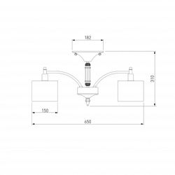 Люстра на штанге Eurosvet Adagio 60080/5 сатин-никель