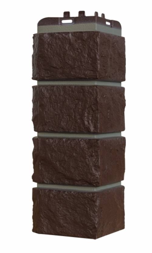 Угол наружный Grand Line Колотый камень  Премиум Шоколадный