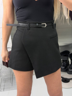 Юбка-шорты женская артикул 6556 цвет "чёрный"