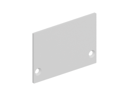 Боковая  глухая заглушка для профиля DN18511 Цвет:Белый матовый,  RAL9003, Серия:DN8ALE