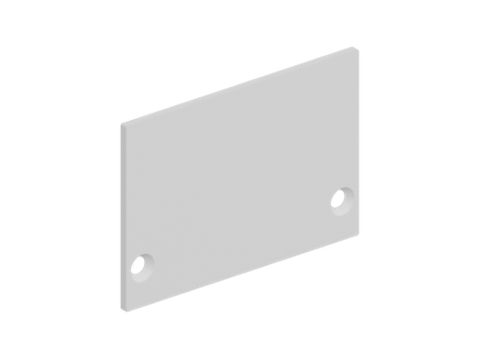 Боковая  глухая заглушка для профиля DN18511 Цвет:Белый матовый, RAL9003,Серия:DN8ALE
