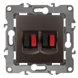 Розетка ЭРА Серия 12 12-3112-13 аудио двойная IP20 бронза