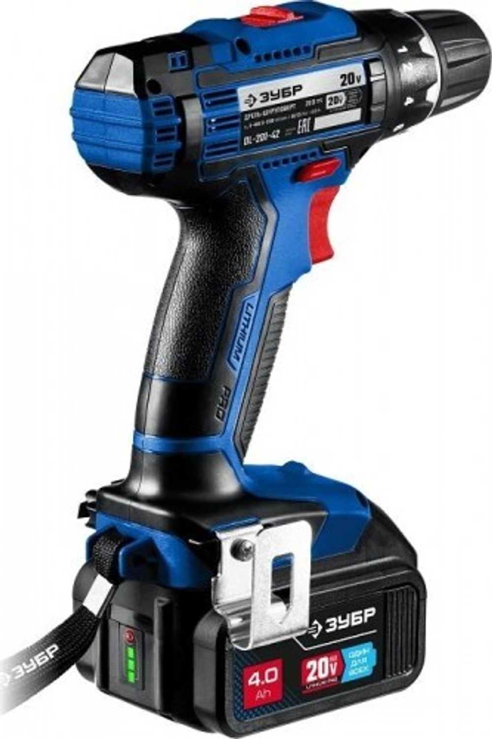 Дрель-шуруповерт аккумуляторная ЗУБР DL-201-42 Профессионал