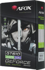 Видеокарта AFOX NVIDIA  GeForce GT 610 AF610-2048D3L5-V3 2ГБ GDDR3, Low Profile,  Ret