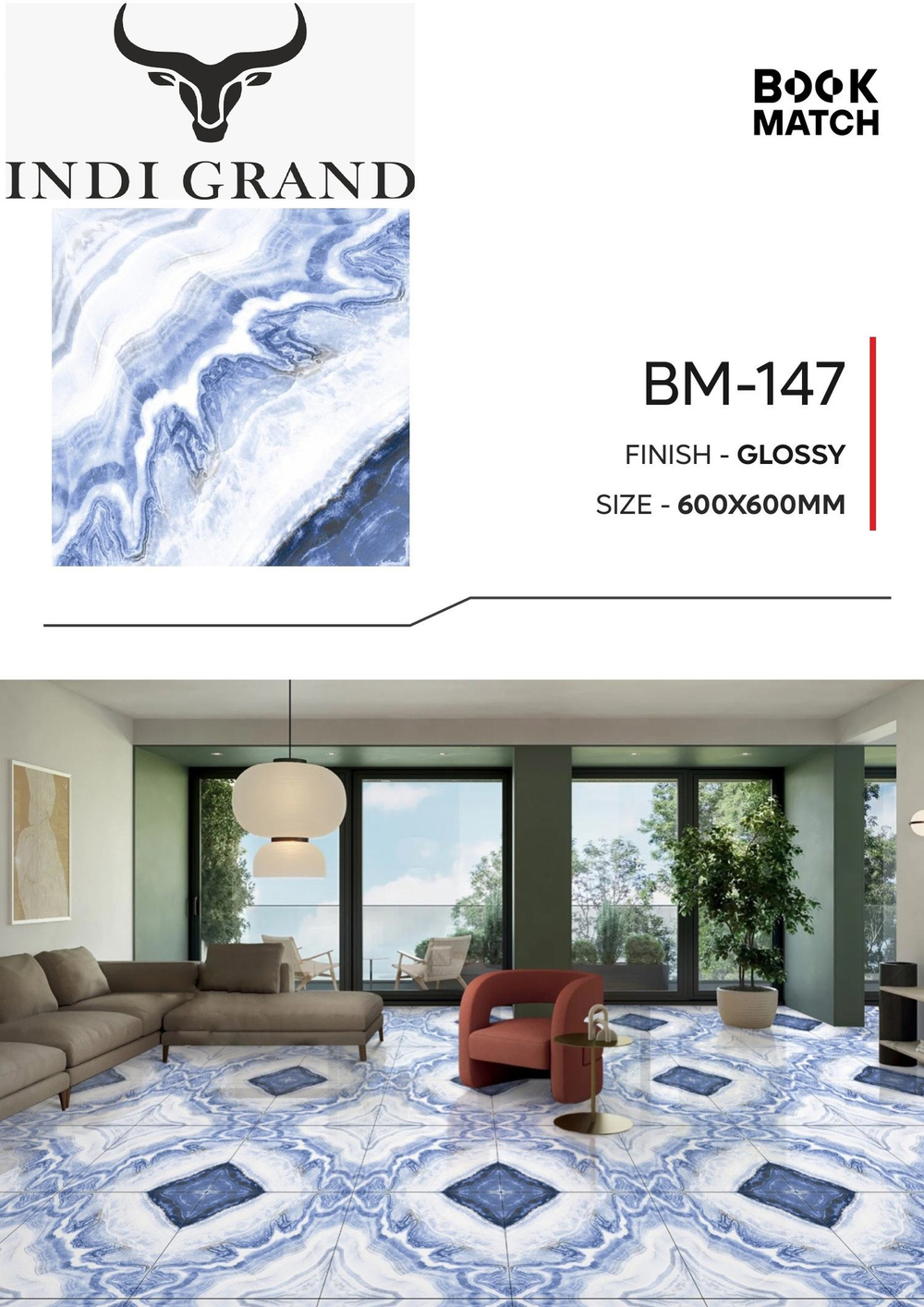 Керамогранит Book Match BM-147 60х60