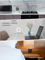 Розетка внутренняя одинарная с заземлением серая