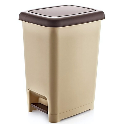 Мусорное ведро с педалью "Слим" 25л капучино