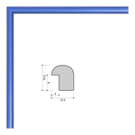 Фоторамка 21х30 см, синяя, без фактуры, арт. 2130.135152