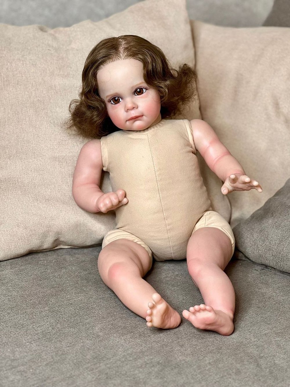 Кукла Реборн мягконабивная 55см в пакете (FA-163)