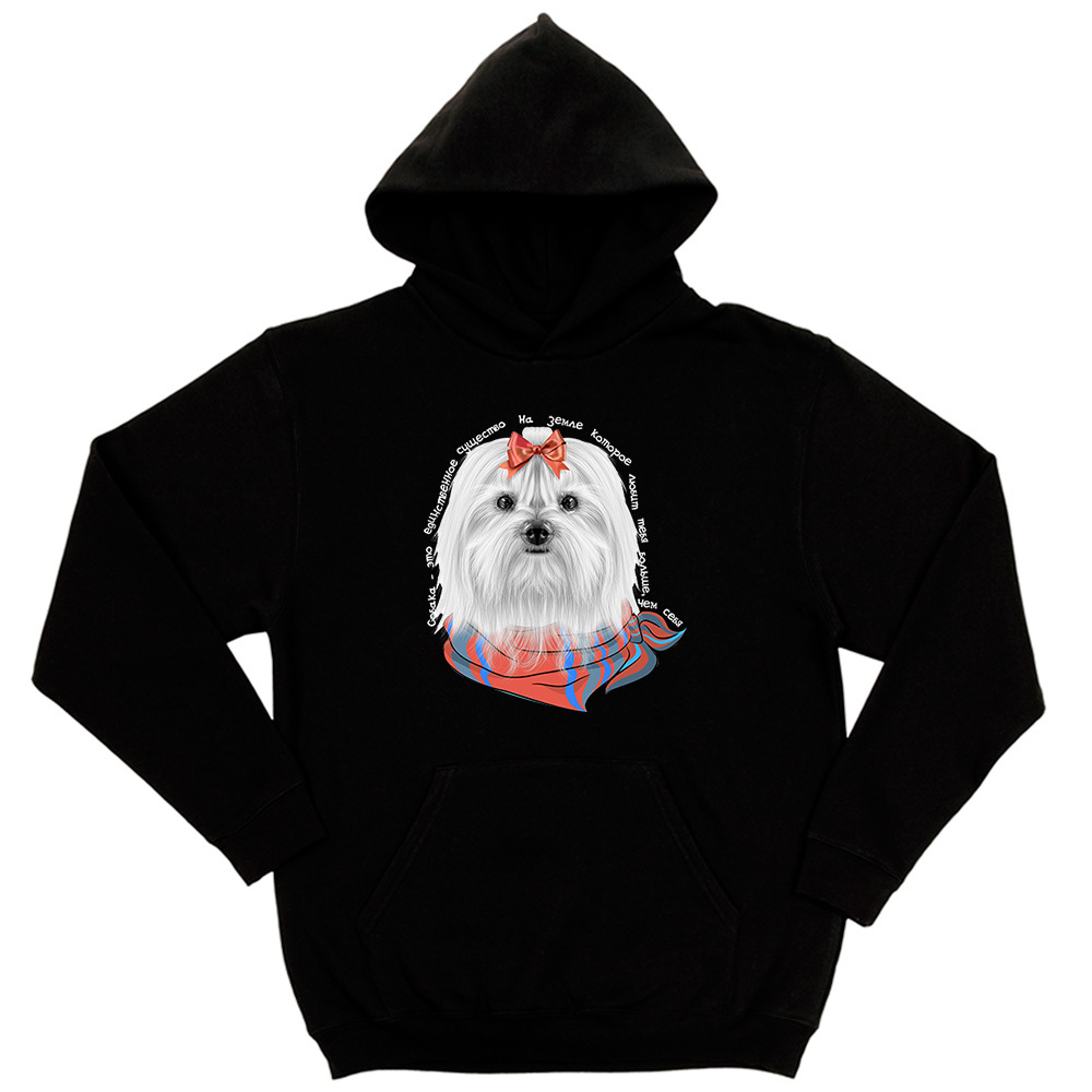 Толстовка "Мальтезе любит тебя больше себя"