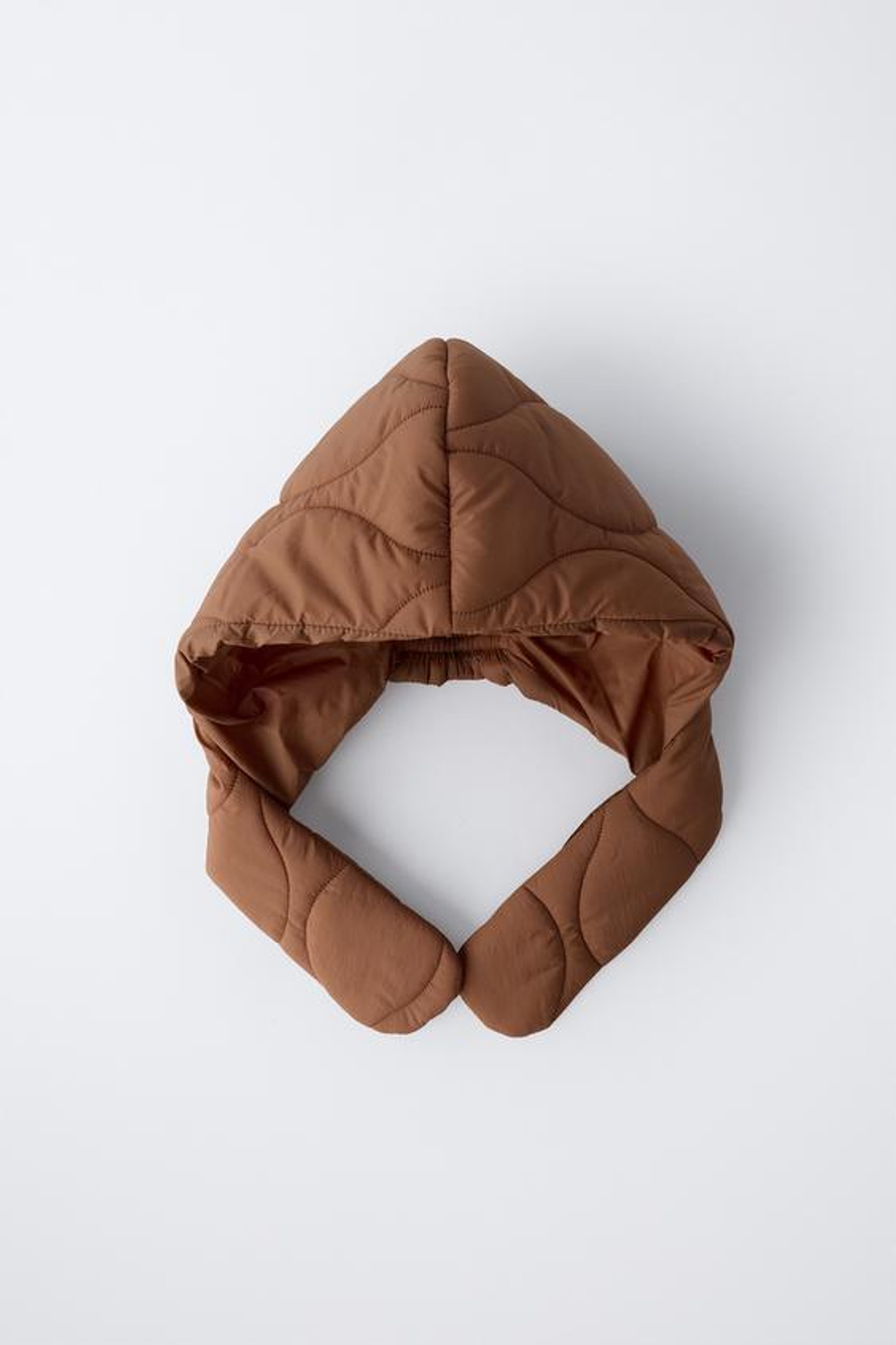 ZARA УТЕПЛЕННЫЙ КАПЮШОН, ЧЕРЕПИЧНЫЙ