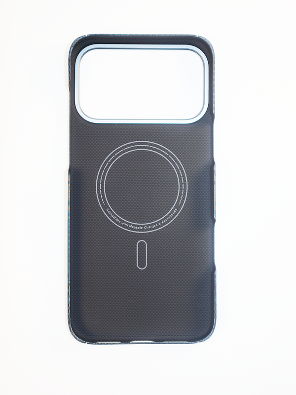 Карбоновый чехол для IPhone 17 Pro MAX with MagSafe ночной синий (Night Blue)