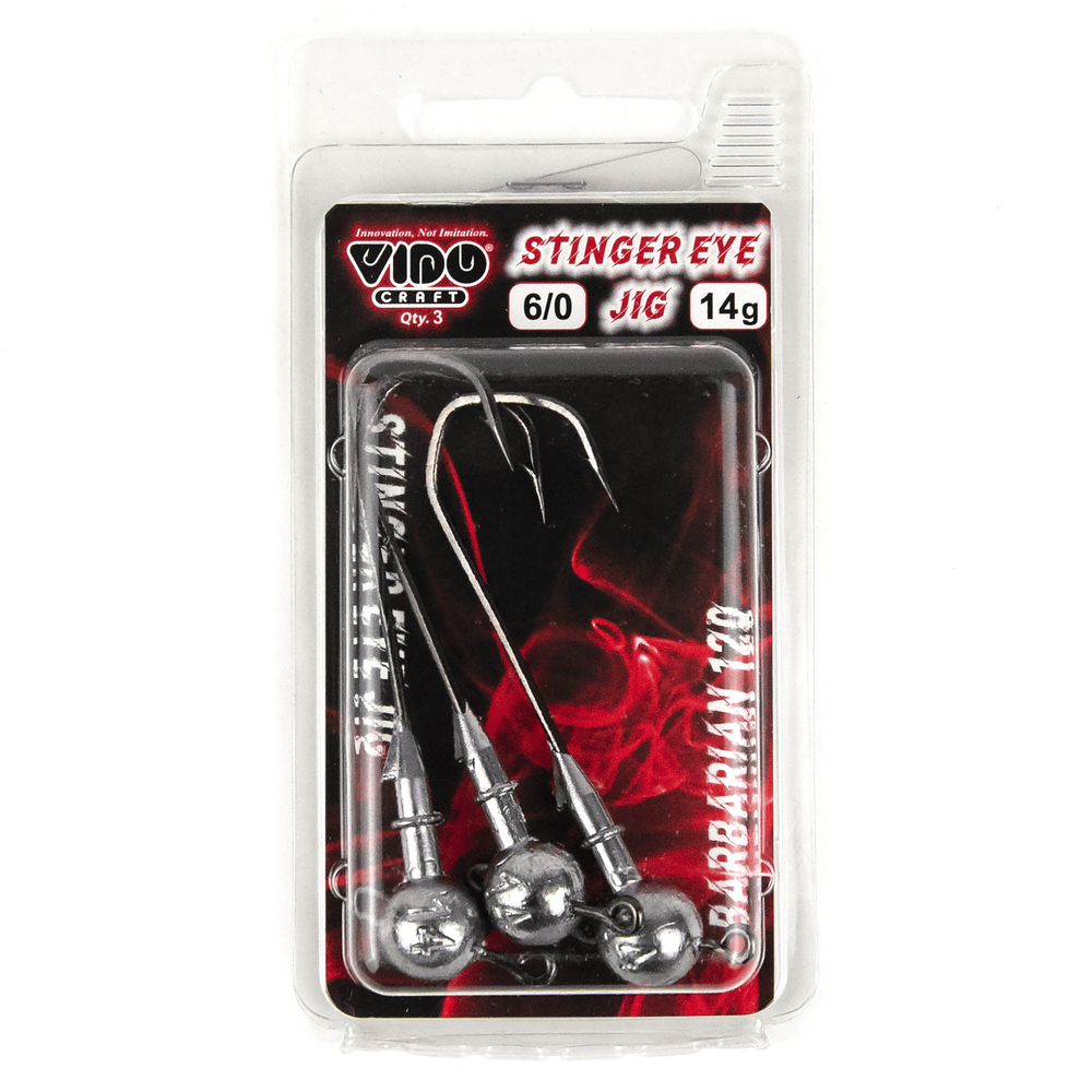 Джиг некрашеный Stinger Eye Jig, крючок Vido Craft VD-079 6/0 (3шт/уп)