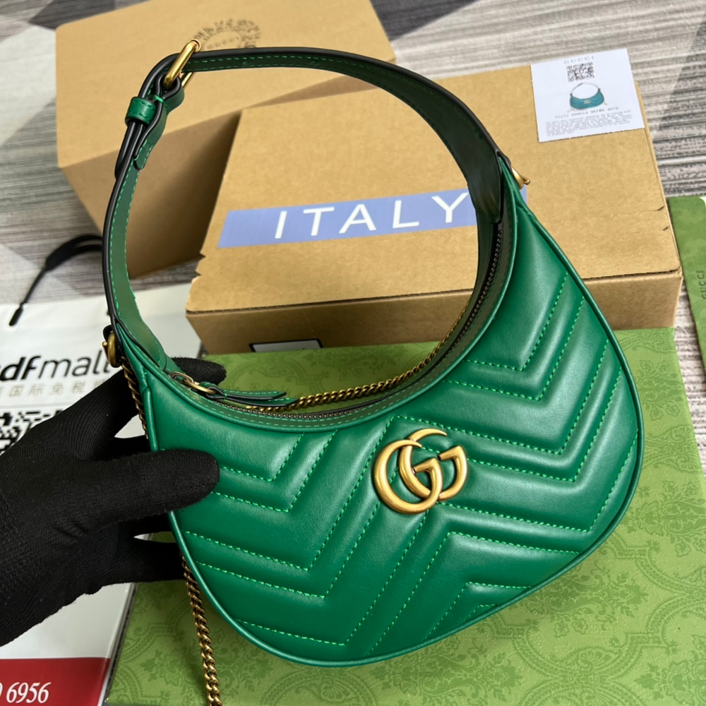 Gucci GG Marmont Half-Moon-Shaped Bag