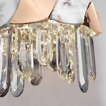 Настенный светодиодный светильник с хрусталем LED 16W 3000К/4000К/6000К 420/1 золото Jewel Bogate's