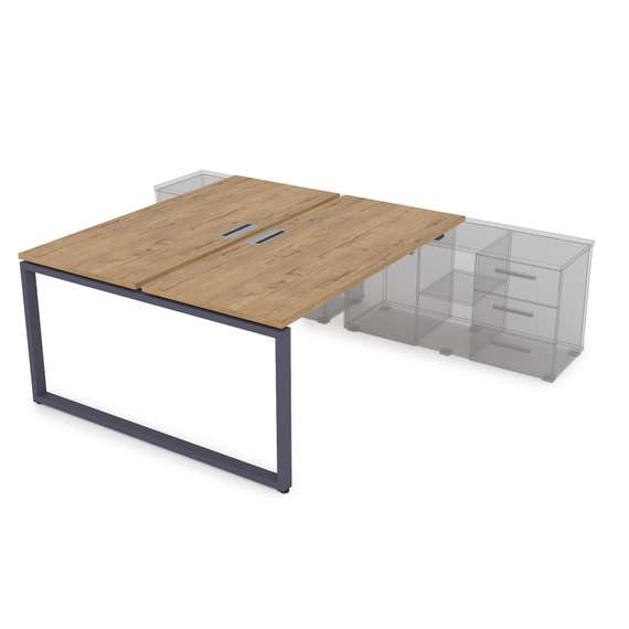 СПБ-О.974 Стол системы БЕНЧ, на 2 рабочих места, для крепления на тумбу (1600*1435*750)