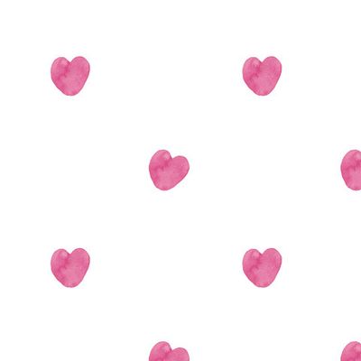 Розовые сердца на белом фоне