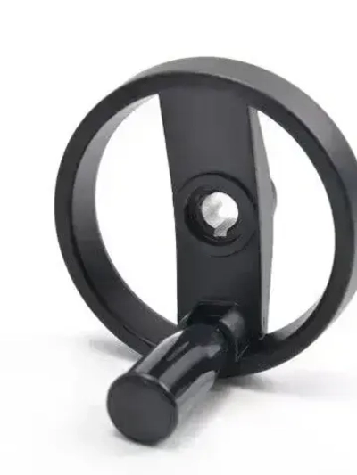 Маховик алюм 200х20х6мм (Dxdxb) с 2-мя спицами, цельнолитой, с откид ручкой