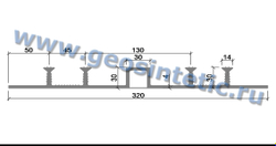 Гидрошпонка АКВАСТОП ДОМ-320/30-4/30 (ПВХ-П) Гидроизоляционная шпонка деформационная опалубочная для ПВХ мембран ТУ 5772-001-58093526-11, м.п.