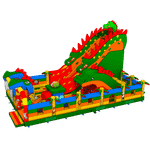 Коммерческий надувной батут «Змей Горыныч» с механизированной головой 13*8*7 м