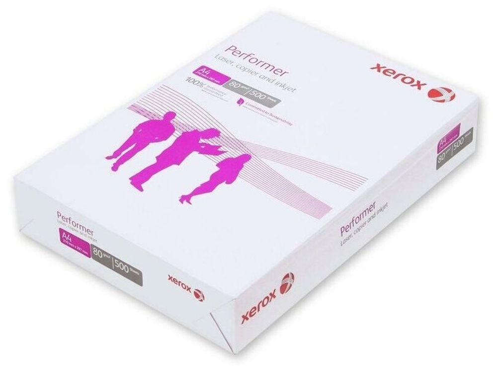 Бумага офисная А4, 80 г/м2, 500 л., марка С, XEROX PERFORMER, Россия, 146% (CIE), 003R90649