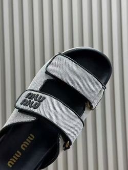 Miu Miu Canvas Slides (2 colors)