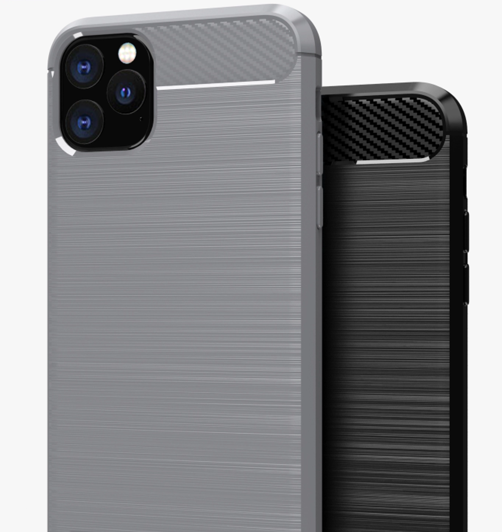 Чехол для iPhone 11 Pro Max цвет Gray (серый), серия Carbon от Caseport