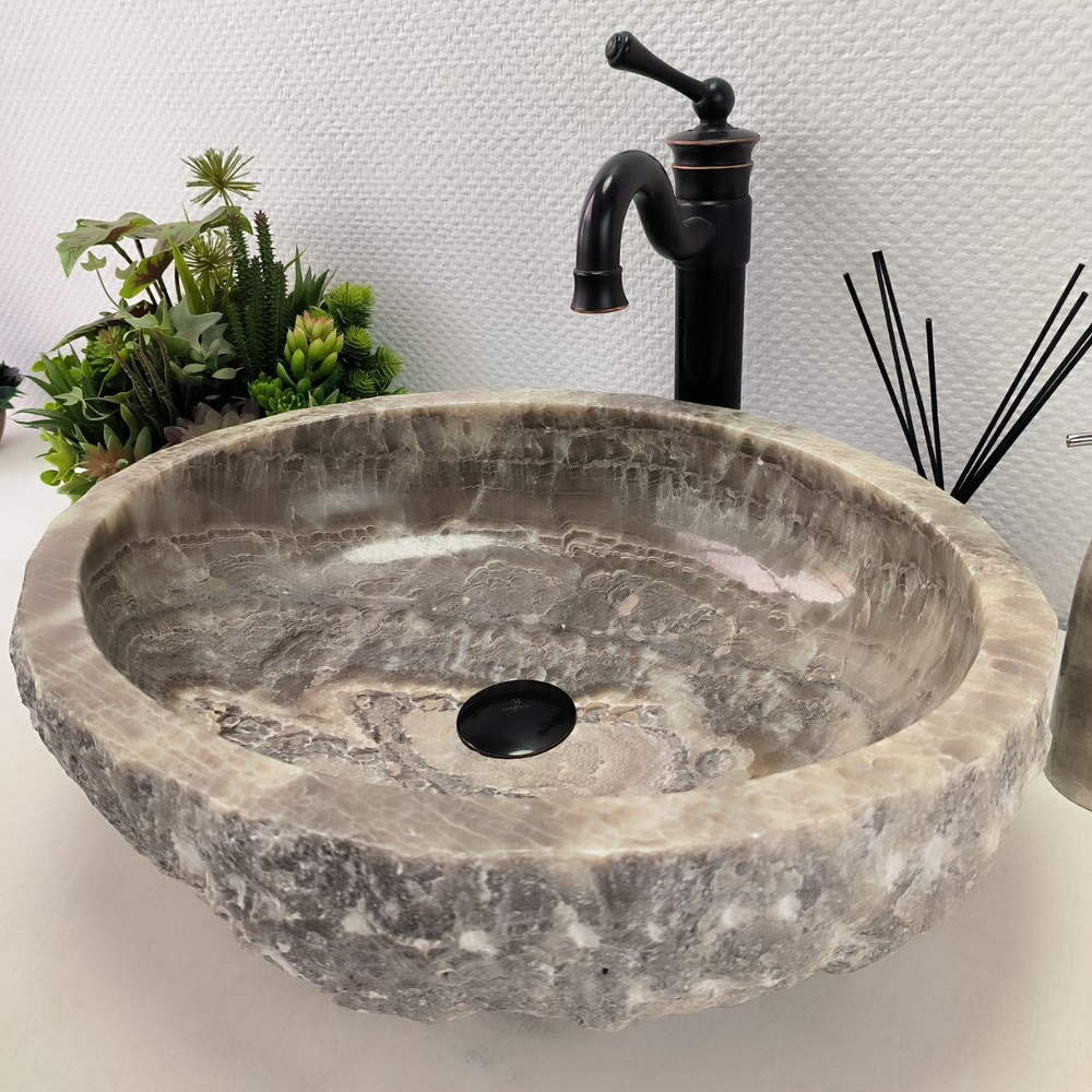 Раковина из оникса Erozy Grey EO-62273 (51*41*15) 0096