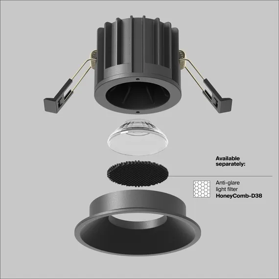 Встраиваемый светильник Раунд / Round 12 Вт 3000 К 50° Technical dl058-12w3k-b