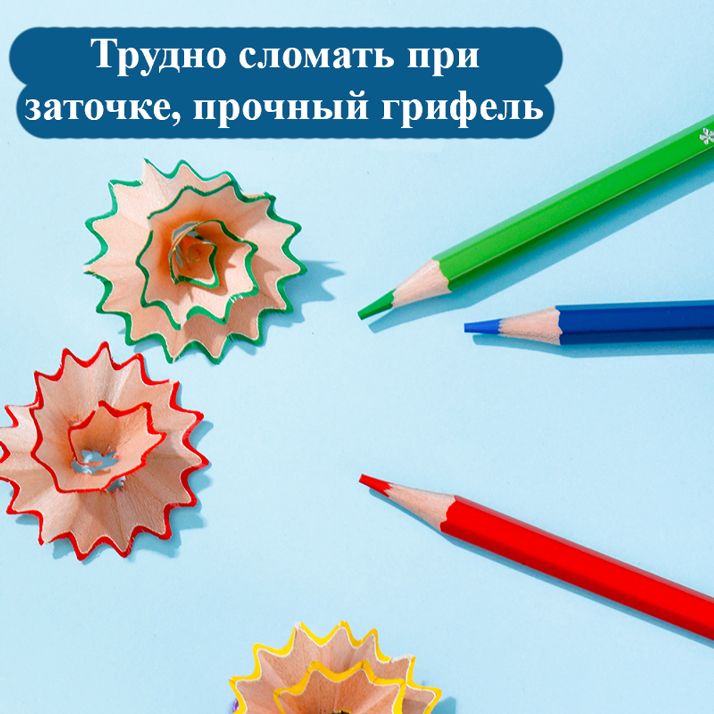 Карандаши цветные Deli "SpongeBob", 24 цветов, дерево, картон