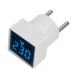 AC 220V 30mm квадратный европейский стандартный штекер LED цифровой дисплей AC вольтметр индикатор свет диапазон измерения 500V зеленый