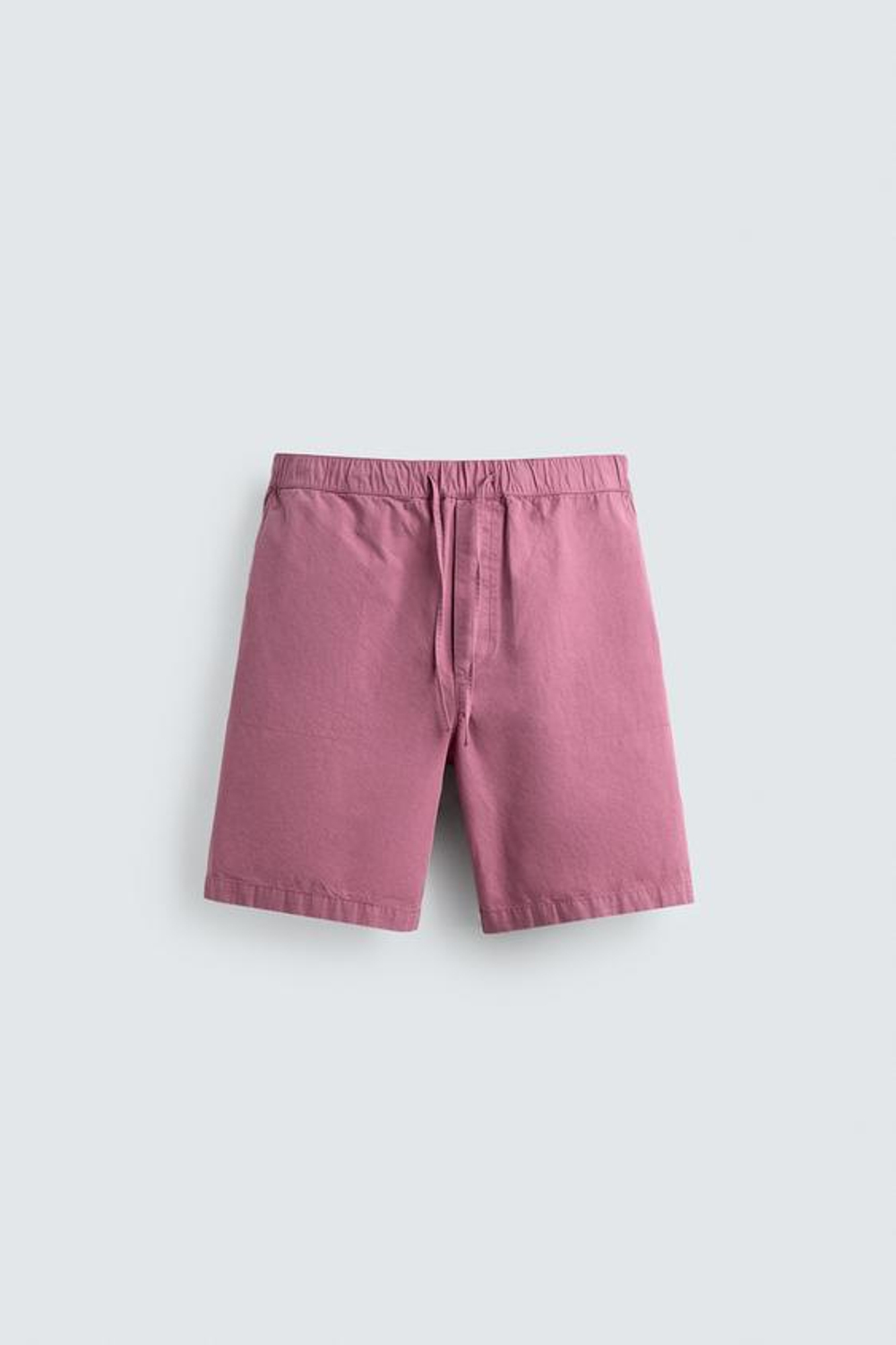 ZARA ШОРТЫ REGULAR FIT С ЭФФЕКТОМ ПОТЕРТОСТИ, РОЗОВЫЙ