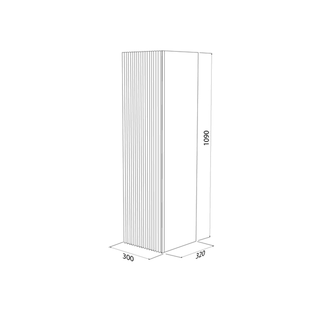 Пенал подвесной IDDIS Bild, 30 см, темно-серый, BIL30G0i97