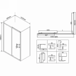 Душевой уголок Vincea City VSR-5CT9012CL 120х90 стекло прозрачное/профиль хром