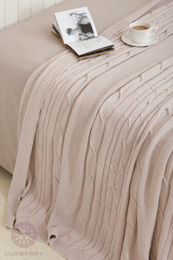 Элитный плед -покрывало Imperio 40 пудра тон 02 от Luxberry Португалия