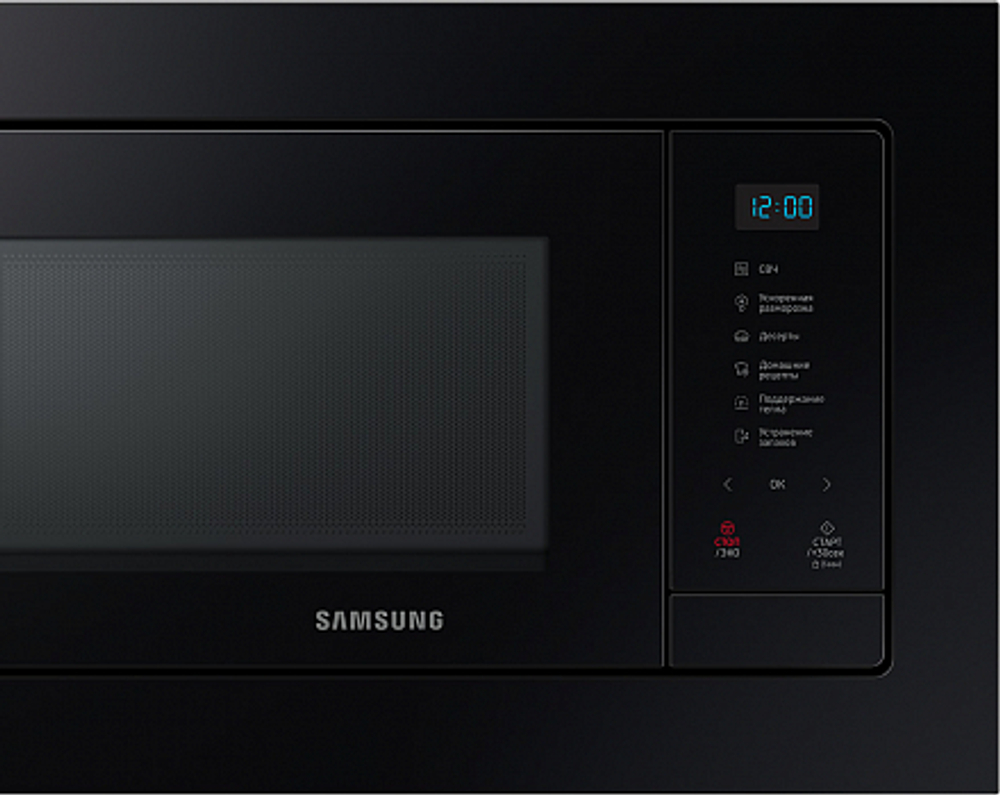 Встраиваемая микроволновая печь Samsung MQ7000A, черное стекло (MS23A7118AK/BW)