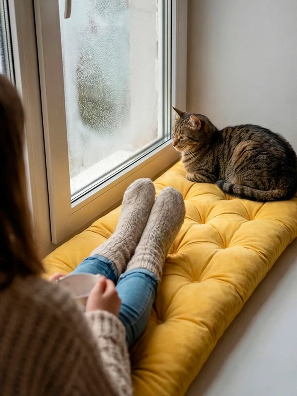 Подушка на скамью, подоконник, обувницу 100х45 см