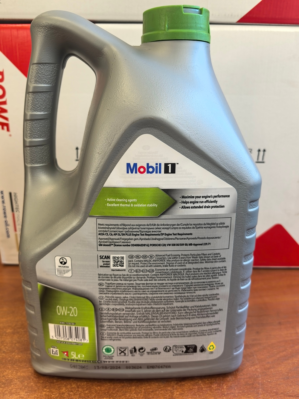 Масло моторное, Mobil 1™ ESP X2 0W-20 ADVANCED FUEL ECONOMY, 5 л