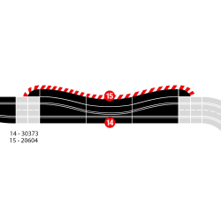 Carrera DIGITAL 124/132 - Сужающаяся шикана трека Digital 124/132 30373 / артикул   30373  / GTIN 4007486303737