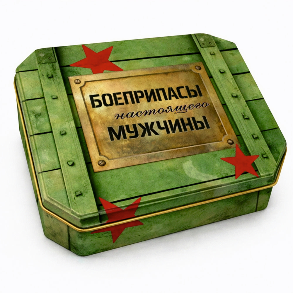 Чай чёрный индийский «НАСТОЯЩЕМУ МУЖЧИНЕ», 80 г жестяная подарочная упаковка