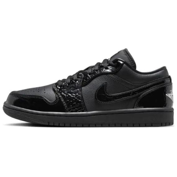Jordan Air Jordan 1 Винтажные баскетбольные кроссовки Low Top Черные Женские