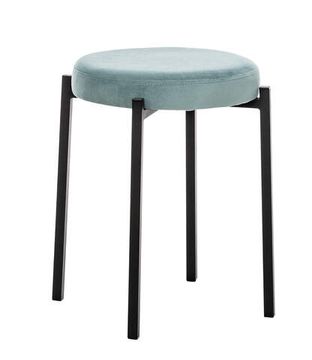 Табурет Leset Авис профиль металл Черный/велюр ULTRA MINT Ментол
