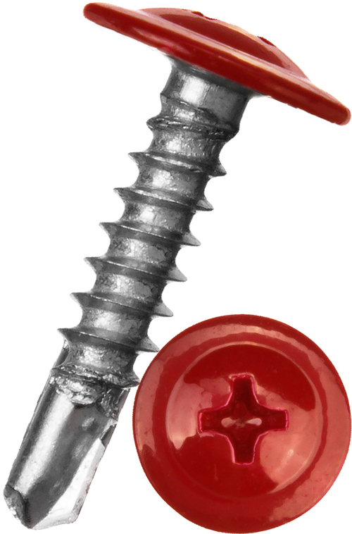 Полусфера Саморезы красные 4,2х16 СВЕРЛО