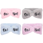 Повязка на голову «New collection Vostok - ОЙ ВСЕ!», цвет розовый, серый, голубой и сиреневый, 20*6см ( упаковка белый ZIP пакет )