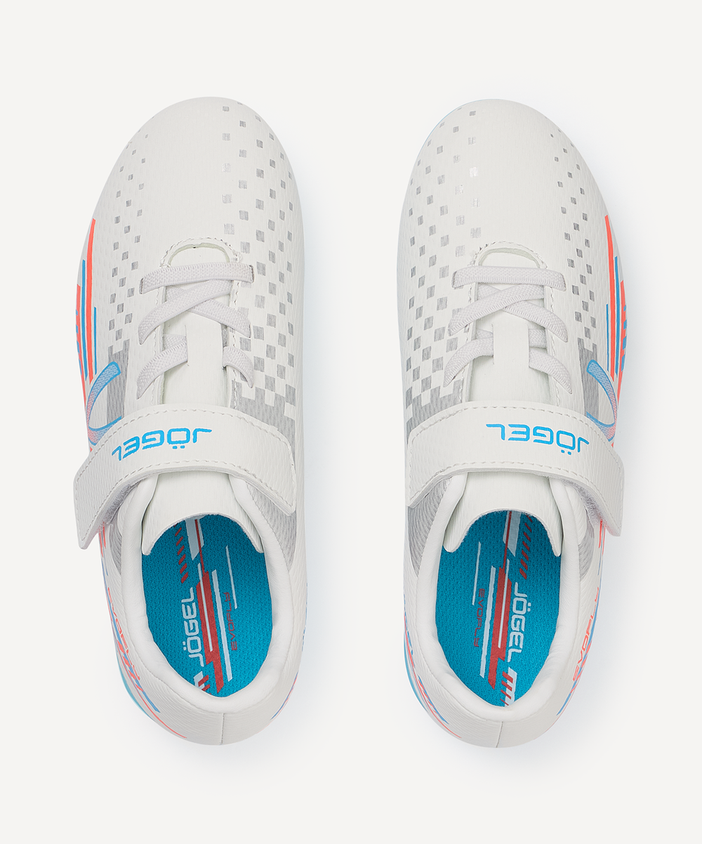 Бутсы футбольные Evofly FG Talant White/blue, детский