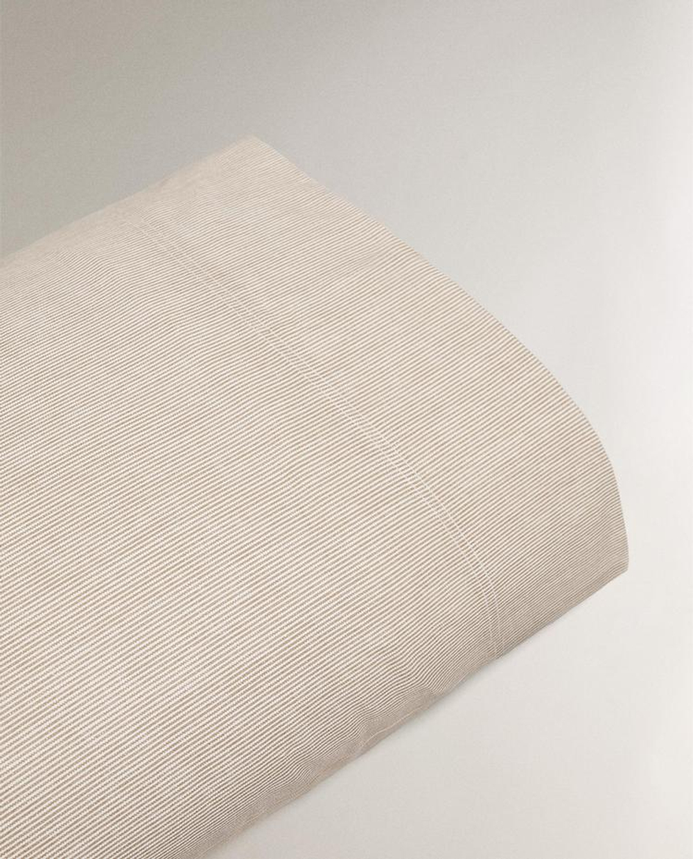 ZARA HOME НАВОЛОЧКА В ПОЛОСКУ, БЕЖЕВЫЙ