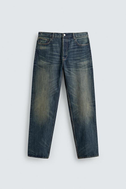 ZARA ДЖИНСЫ STRAIGHT FIT, ВЫЦВЕТШИЙ СИНИЙ