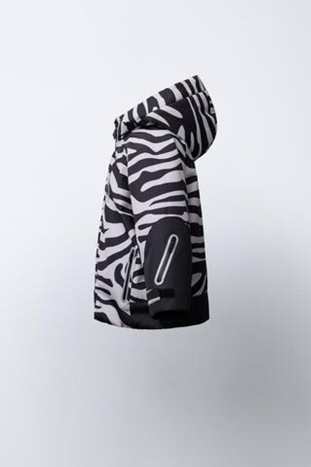 ZARA ВОДОНЕПРОНИЦАЕМАЯ И ВЕТРОЗАЩИТНАЯ КУРТКА «ЗЕБРА», ЧЕРНЫЙ/ЭКРЮ